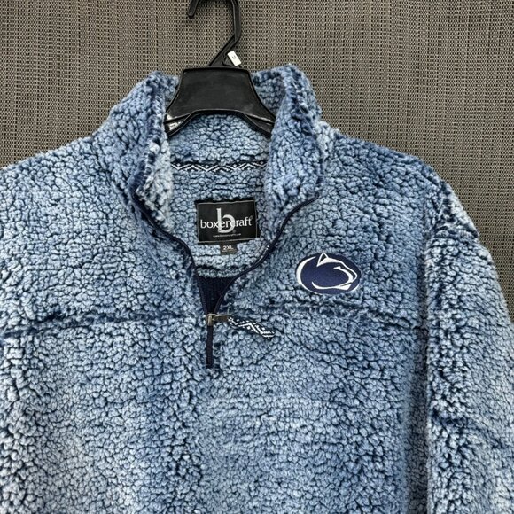Boxercraft Womens Size 2XL Penn State Nittany Lions Blue Sherpa Pullover Jacket - Picture 4 of 8